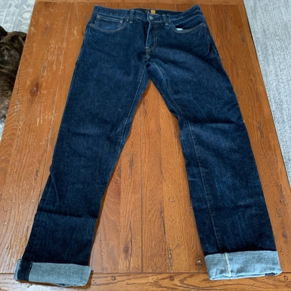 J. Crew Dark Wash 484 Denim Men’s Slim Fit Jeans Style 19135 EUC Size 32 x 34